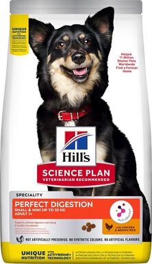 Hill's Science Plan - Croquettes Adulte Perfect Digestion au Poulet pour Petit Chien - 1,5Kg