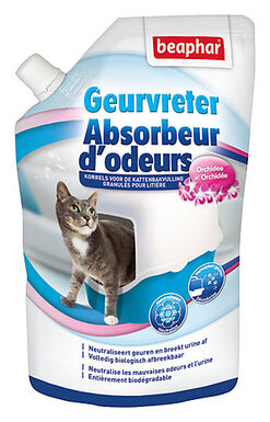 Beaphar - Granulés Absorbeurs d'Odeurs Parfum Orchidée pour Litière - 400g