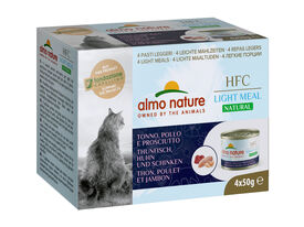 Almo Nature - Pâtée Hfc Light Meal Thon, Poulet Et Jambon - 4 X 50g