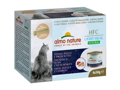 Almo Nature - Pâtée Hfc Light Meal Thon, Poulet Et Jambon - 4 X 50g