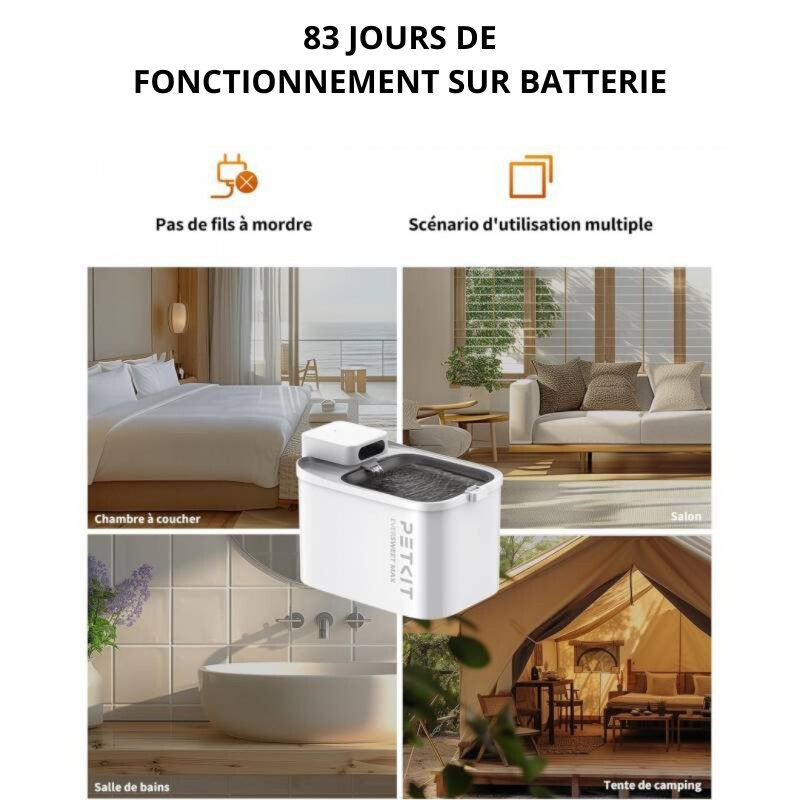 Petkit - Fontaine &agrave; Eau EVERSWEET MAX Connect&eacute;e pour Chiens et Chats - 3L Image num&eacute;ro 7