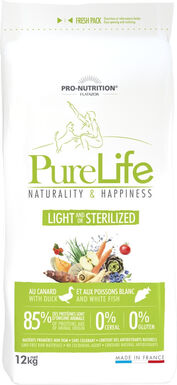 Flatazor - Croquettes PURE LIFE Light Sterilized pour Chien - 12Kg