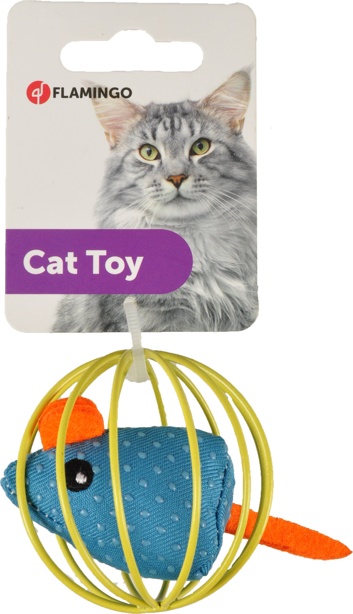 Flamingo - Jouet Rio Souris dans Balle pour Chats - 6cm Image num&eacute;ro 1