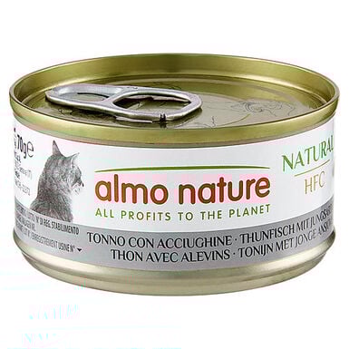 Almo Nature - Pâtée en Boîte HFC Natural Thon avec Alevins pour Chat - 70g