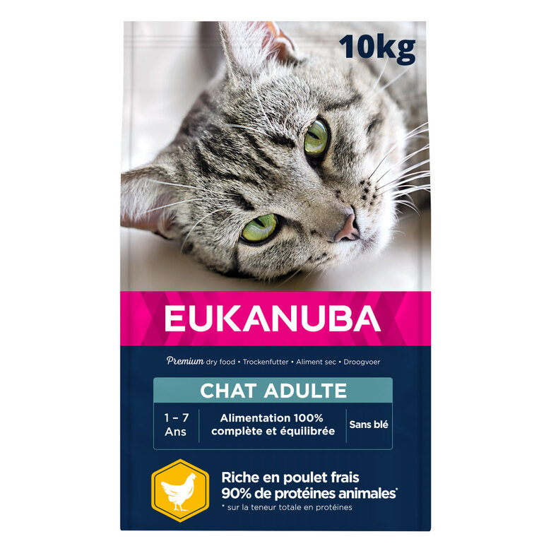 Eukanuba -  Croquettes Chat Adulte Condition Optimale Toutes Races Poulet 10kg image number null