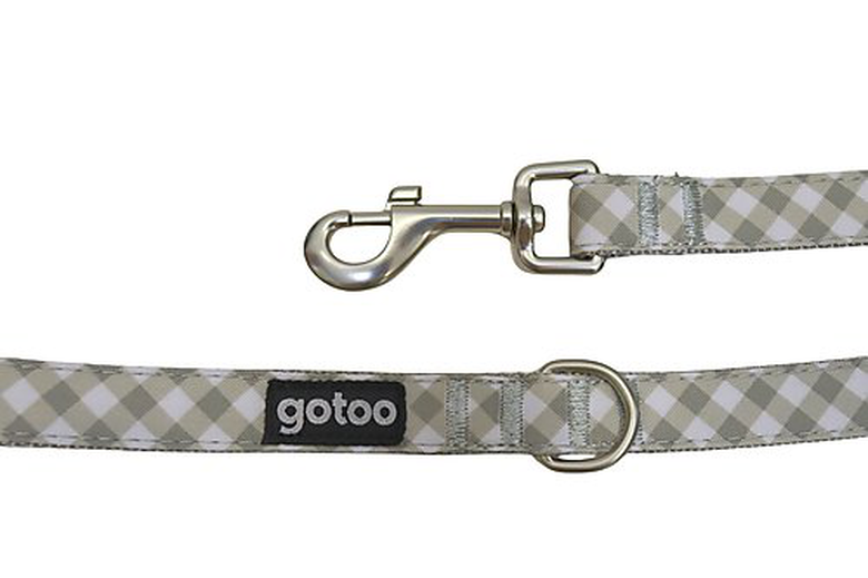 Gotoo - Laisse Vichy Gris pour Chien Image numéro 3 Gotoo - Laisse Vichy Gris pour Chien Image numéro 3