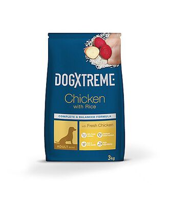 DogXtreme - Croquettes Mini Adulte au Poulet Frais pour Petit Chien - 3Kg