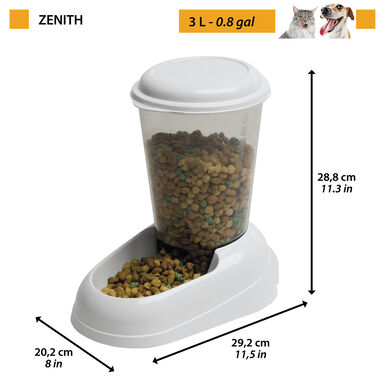 Ferplast - Distributeur de Croquettes Zenith pour Chiens et Chats - Bleu
