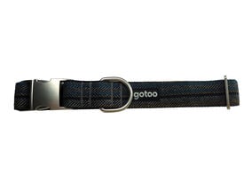 Gotoo - Collier en Tweed Bleu pour chien