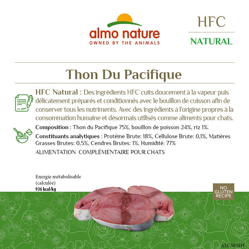 Almo Nature - Bo&icirc;te Natural au Thon du Pacifique pour Chat - 70g Image num&eacute;ro 3