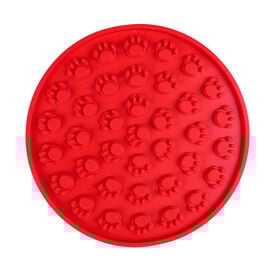 Wouapy - Tapis à Lécher Rond Rouge - 15cm