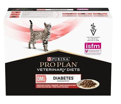 Pro Plan - Sachets Veterinary Diets DM ST/Ox Diabetes au Boeuf pour Chats - 10x85g
