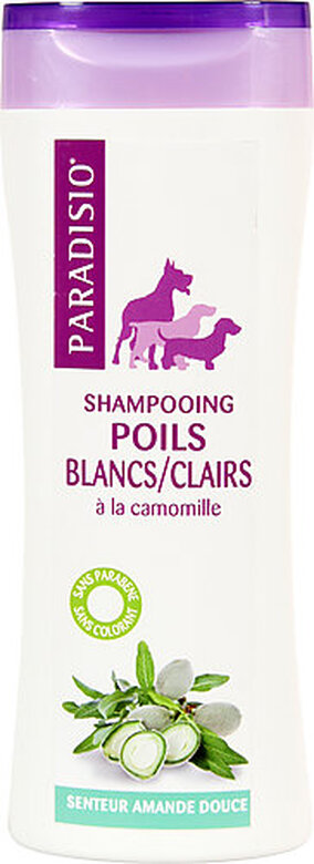 Paradisio - Shampoing Poils Blancs et Clairs Senteur Amande Douce pour Chien - 250ml image number null