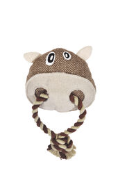 Animalis - Jouet Cochon Corde + Laine Recyclée pour Chiens - 20cm