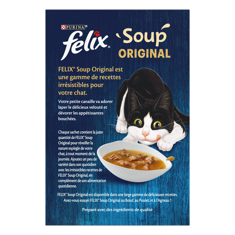 Felix - Soupes en sachets Sélection de Poissons pour Chats - 6x48g Image numéro 2 Felix - Soupes en sachets Sélection de Poissons pour Chats - 6x48g Image numéro 2