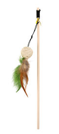 Wouapy - Jouet Canne &agrave; P&ecirc;che 2 en 1 pour Chats - 40cm