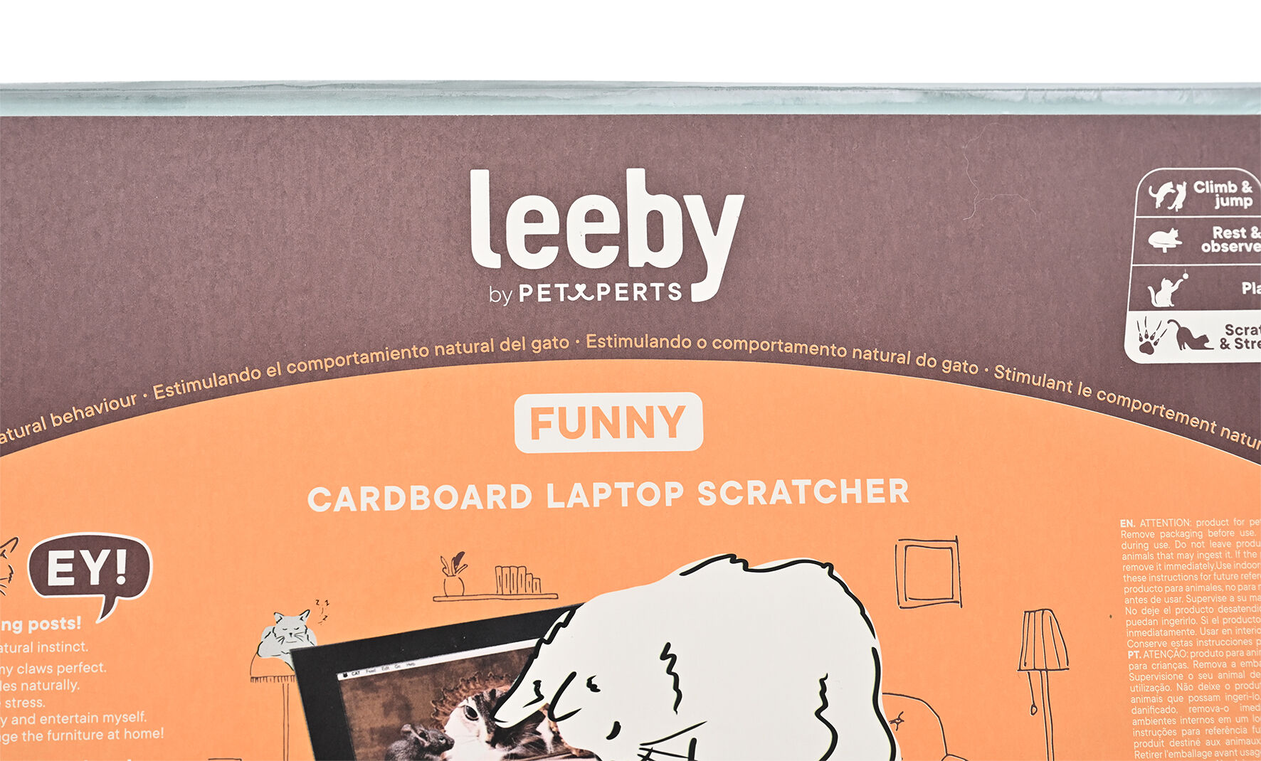 Leeby - Griffoir Ordinateur en Carton pour Chats - 33x23cm Image num&eacute;ro 5