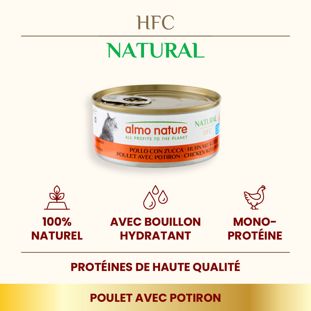 Almo Nature - P&acirc;t&eacute;e Hfc Natural Poulet Avec Potiron - 150g Image num&eacute;ro 2