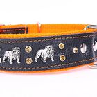 Yogipet - Collier Bulldog Cuir Crystal T65 48/58cm pour Chien - Orange image number null