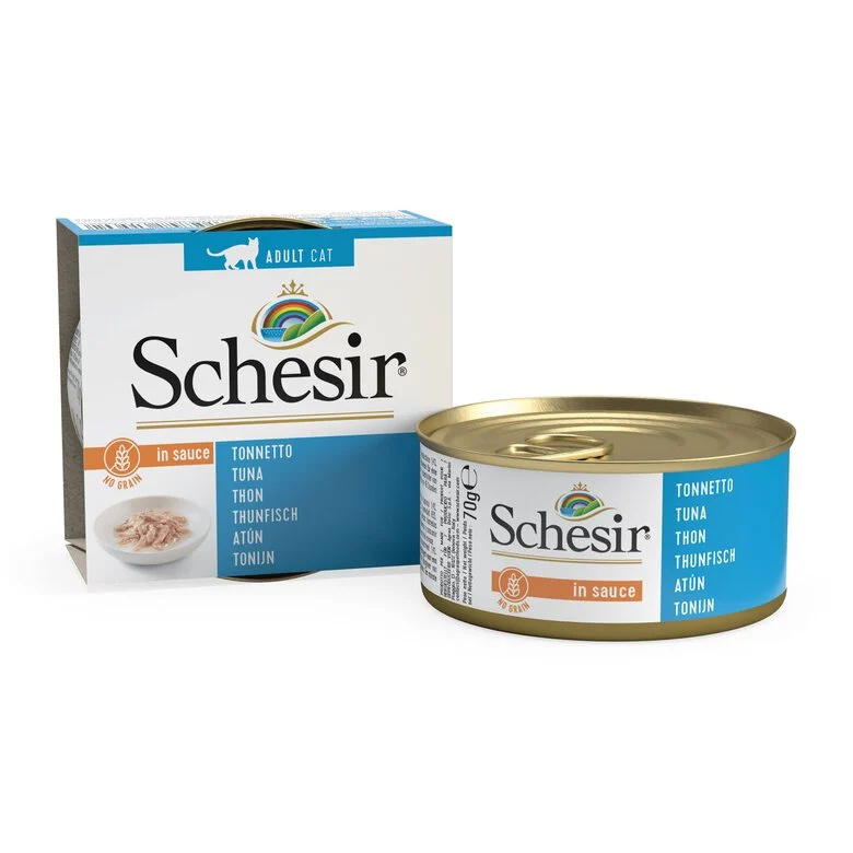 Schesir - Boîte Pâtée au Thon en Sauce Naturelle pour Chat - 70g Image numéro 1 Schesir - Boîte Pâtée au Thon en Sauce Naturelle pour Chat - 70g Image numéro 1