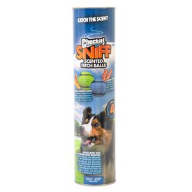 ChuckIt! - Pack 4 Balles Sniff Fetch Balls pour Chiens - M