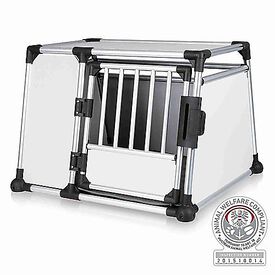 Trixie - Box de Transport en Aluminium Gris Clair/Argent - L : 93 x 64 x 81 cm