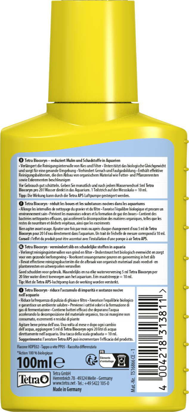 Tetra - &Eacute;limine les Polluants Organiques Biocoryn pour Aquarium - 100ml Image num&eacute;ro 2