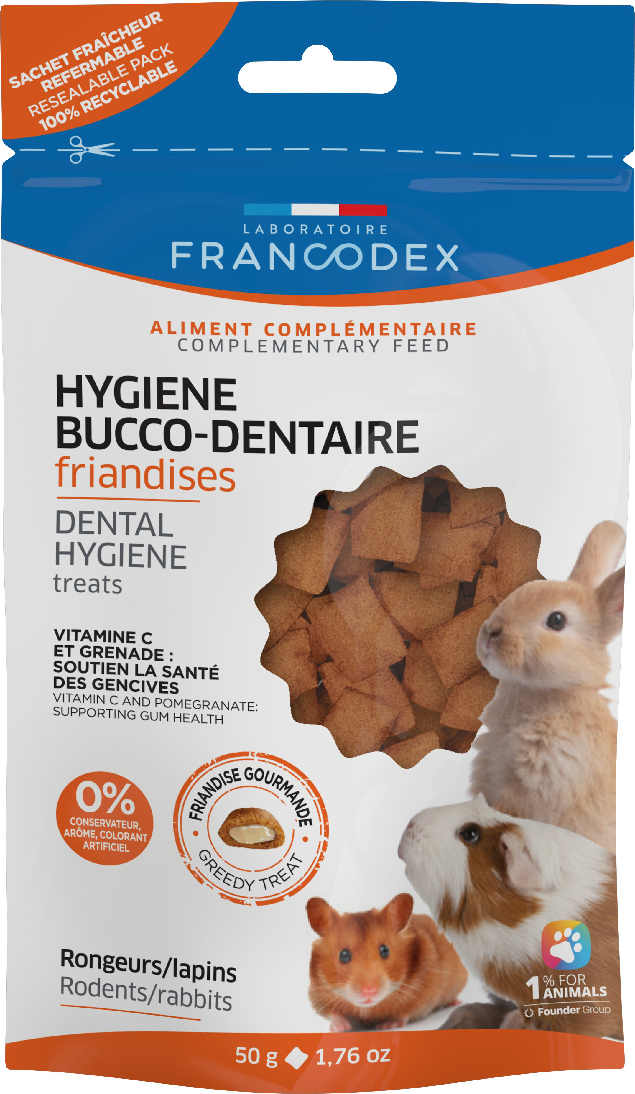 Francodex - Friandises Bucco-Dentaire pour Rongeurs - 50g Image num&eacute;ro 1