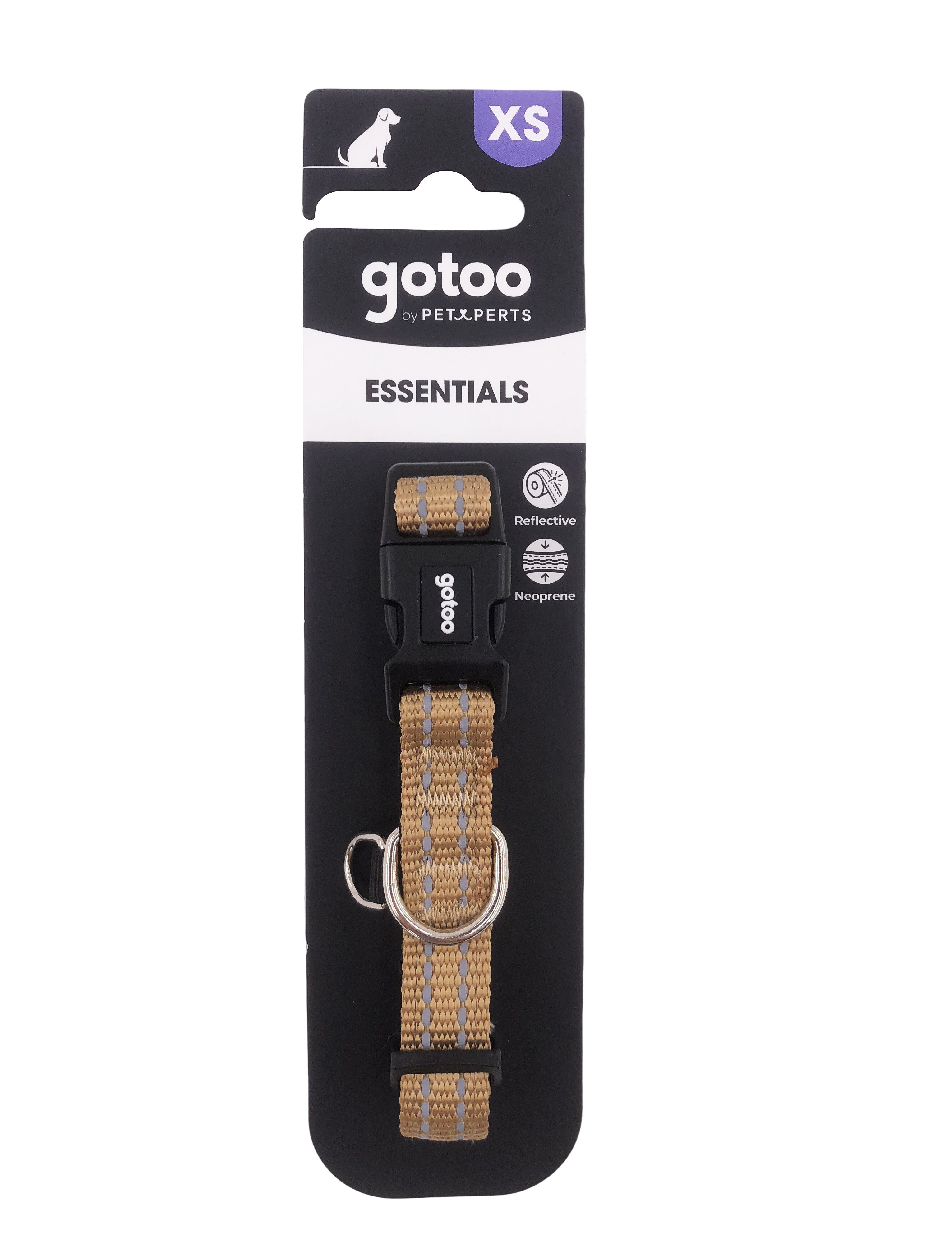 Gotoo - Collier Essentials en Nylon Premium Beige pour Chien - XS Image num&eacute;ro 7