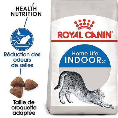 Royal Canin - Croquettes Indoor 27 pour Chat d'Intérieur de 1 à 7 ans