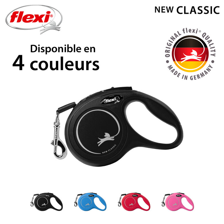 Flexi - Laisse Classic avec Sangle pour Chien Noir - XS (3m) Image numéro 7 Flexi - Laisse Classic avec Sangle pour Chien Noir - XS (3m) Image numéro 7