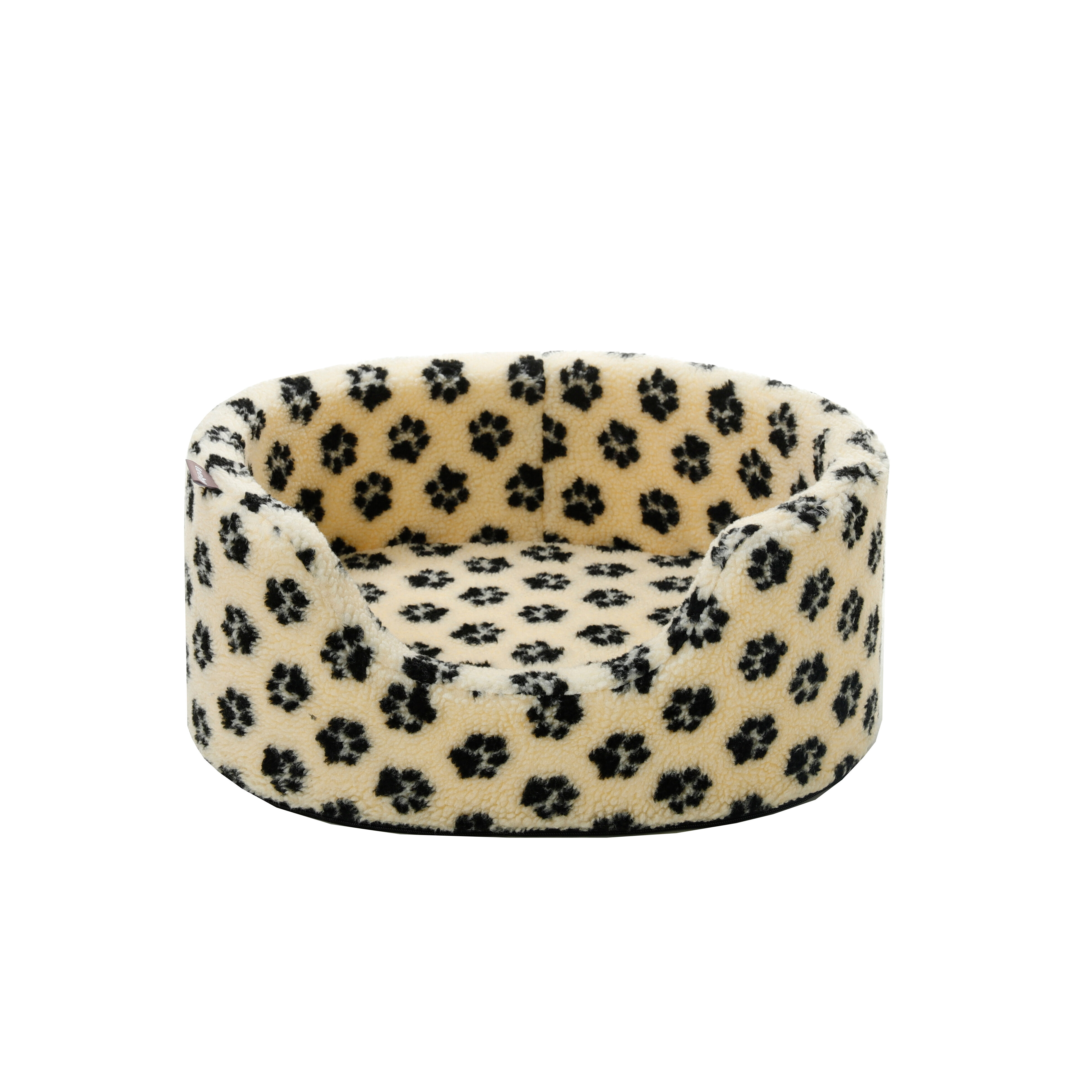 Leeby - Panier Imprim&eacute;s Pattes Beige pour Chien - S Image num&eacute;ro 2