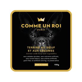 Comme Un Roi - Terrine au Boeuf et aux Légumes pour Chien - 150g