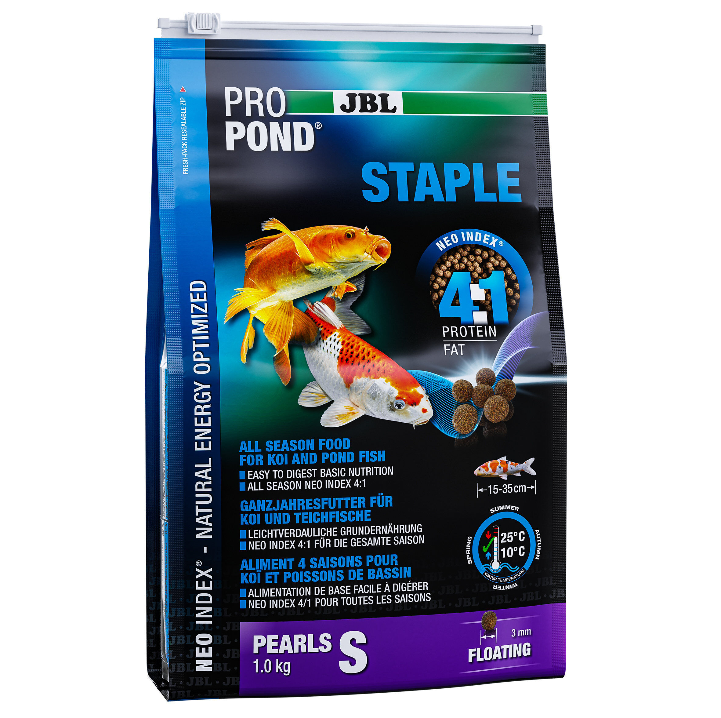 JBL - Aliment Propond Staple 4 Saisons Ko&iuml; et Poissons de Bassin - 1Kg Image num&eacute;ro 1