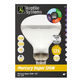 Reptile Systems - Lampe Basking D3 E27 pour Reptiles - 125W