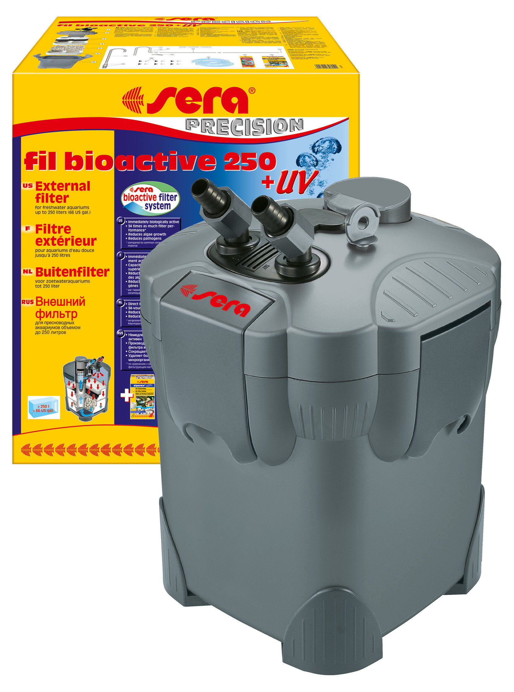 Sera - Filtre Ext&eacute;rieur Fil Bioactive 250 UV jusqu'&agrave; 250L pour Aquarium d'Eau Douce Image num&eacute;ro 2