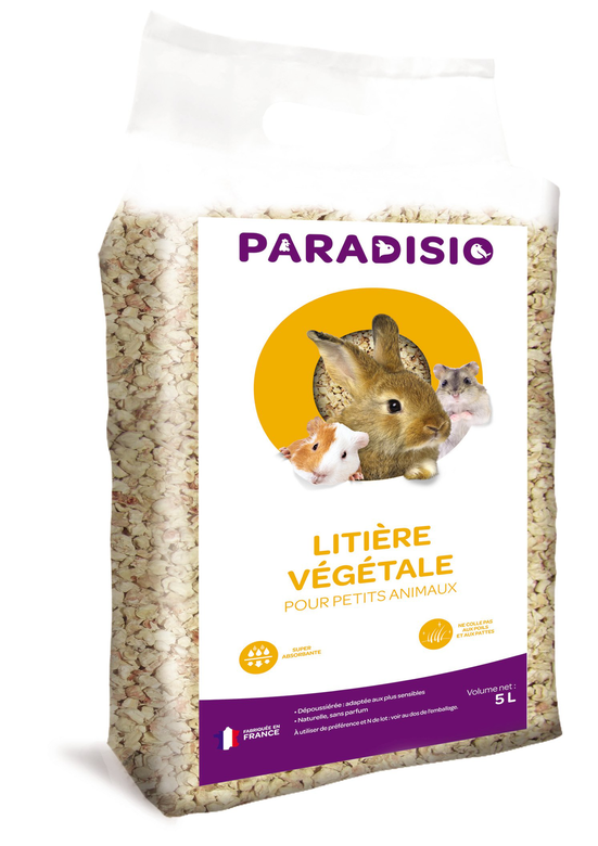 PARADISIO - LITIERE VEGETALE POUR RONGEURS - 5L image number null
