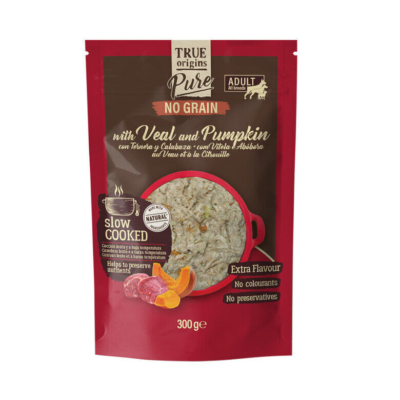 True Origins Pure - Repas Sachet Fra&icirc;cheur Veau & Courge pour Chiens Adultes - 300g Image num&eacute;ro 1