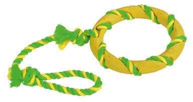 KERBL - ANNEAU + CORDE CAOUTCHOUC/COTON - 47CM Ø14CM