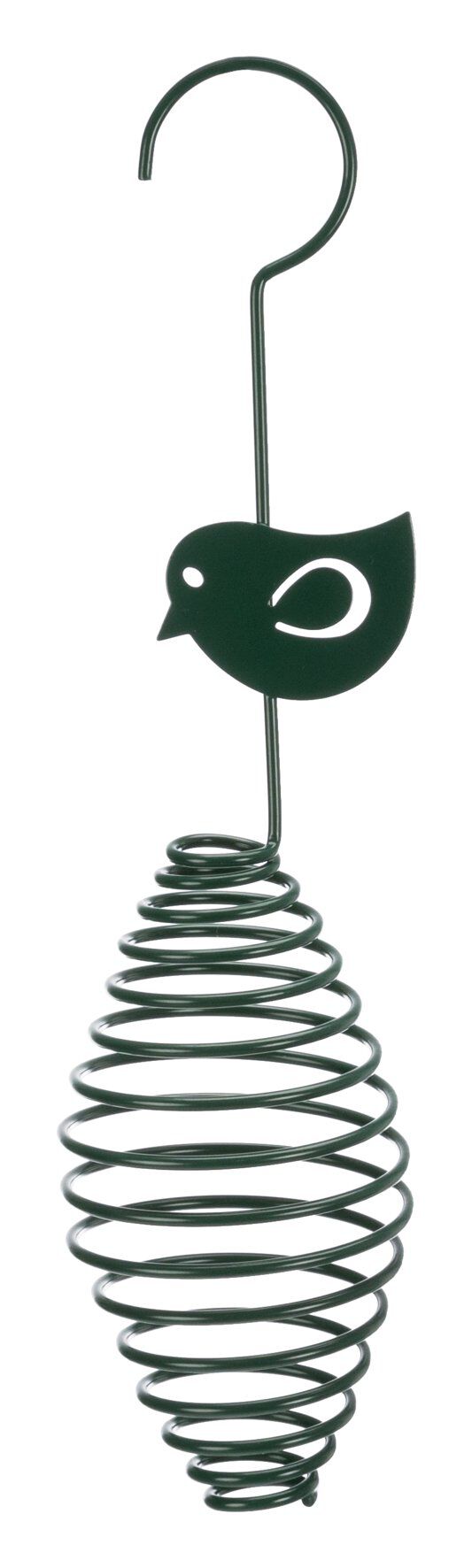 Trixie - Mangeoire Boule de Graisse spirale avec oiseau m&eacute;tal - 7x35cm Image num&eacute;ro 1