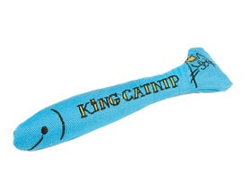 King Catnip - Jouet Sardine Bleu avec Herbe &agrave; Chat - 19,80cm