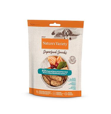Nature's Variety - Barres à Mâcher Superfood Snacks au Saumon pour Chien - 85g