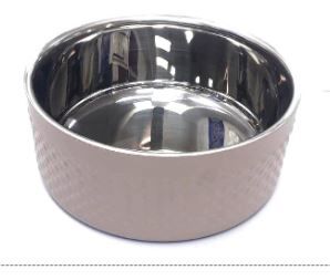 Leeby - Gamelle Double Paroi Textur&eacute;e en Inox pour Chiens - L/ 1,9L Image num&eacute;ro 1