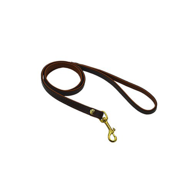 Comme Un Roi - Laisse Cuir So Chic Marron / Caramel pour Chien et Chat - 120cm