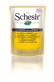 Schesir - Sachet Fra&icirc;cheur au Thon et Filets de Poulet en Gel&eacute;e pour Chat - 100g