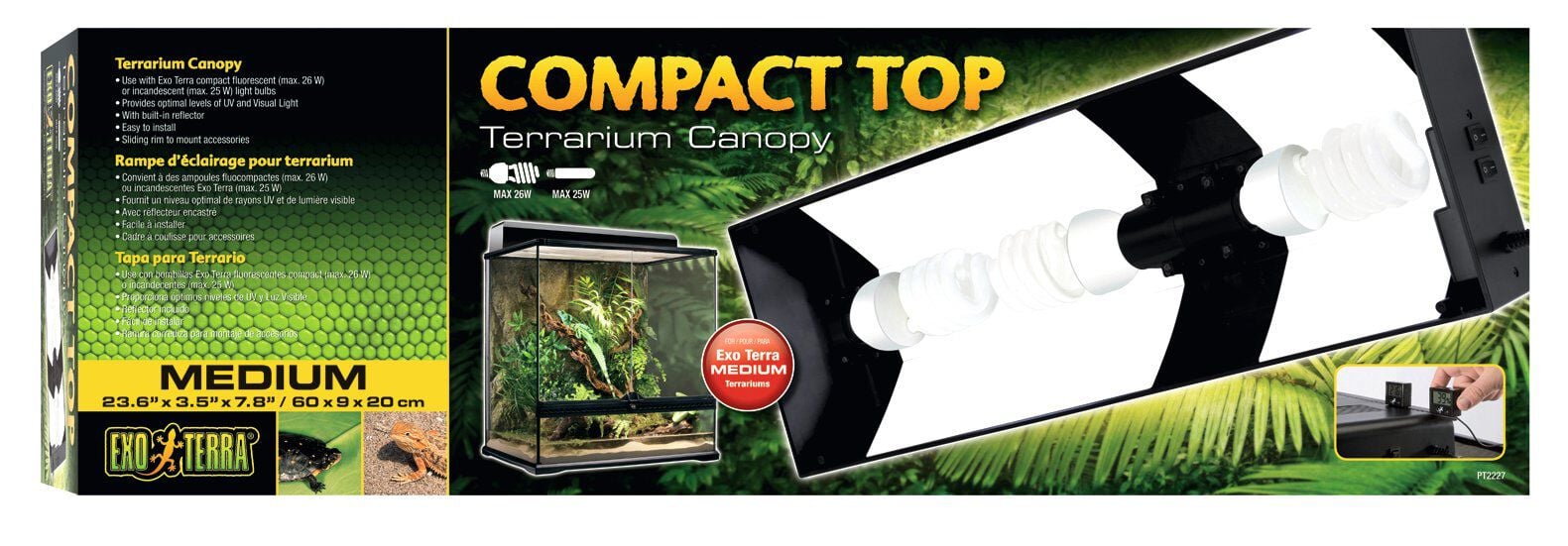Exo Terra - Support d'Eclairage Galerie Compact pour Terrarium - 60x90x20cm Image num&eacute;ro 1