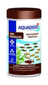 Aquadisio - Aliments Granulés pour Mini Poissons Tropicaux - 100ml