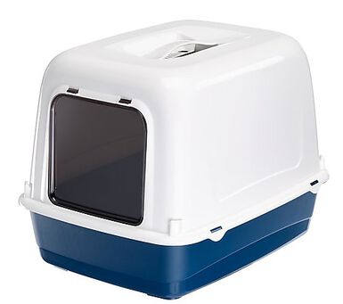 Ferplast - Maison de Toilettes Ariel 10 pour Chats - Bleu