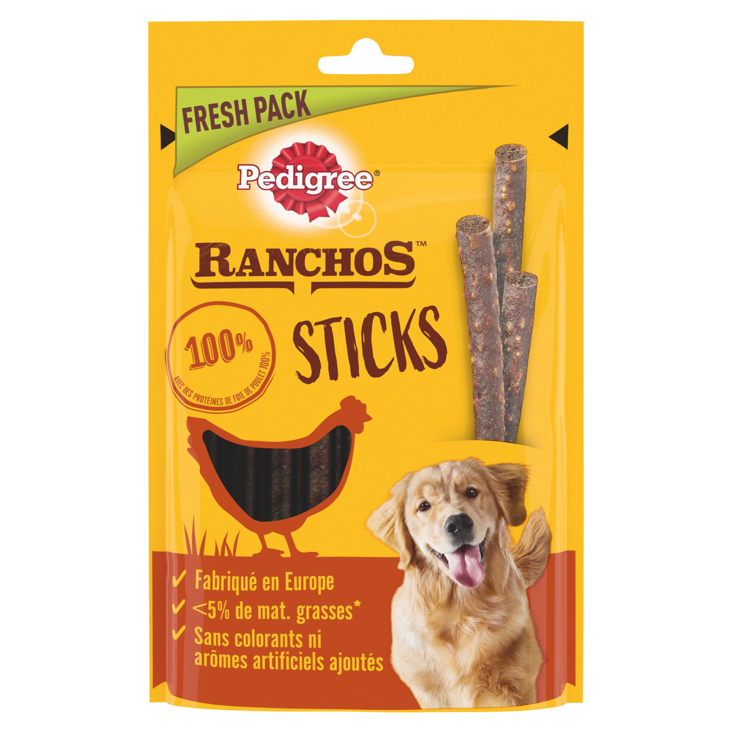 PEDIGREE - FRIANDISES RANCHOS POULET POUR CHIENS - 60G Image num&eacute;ro 1