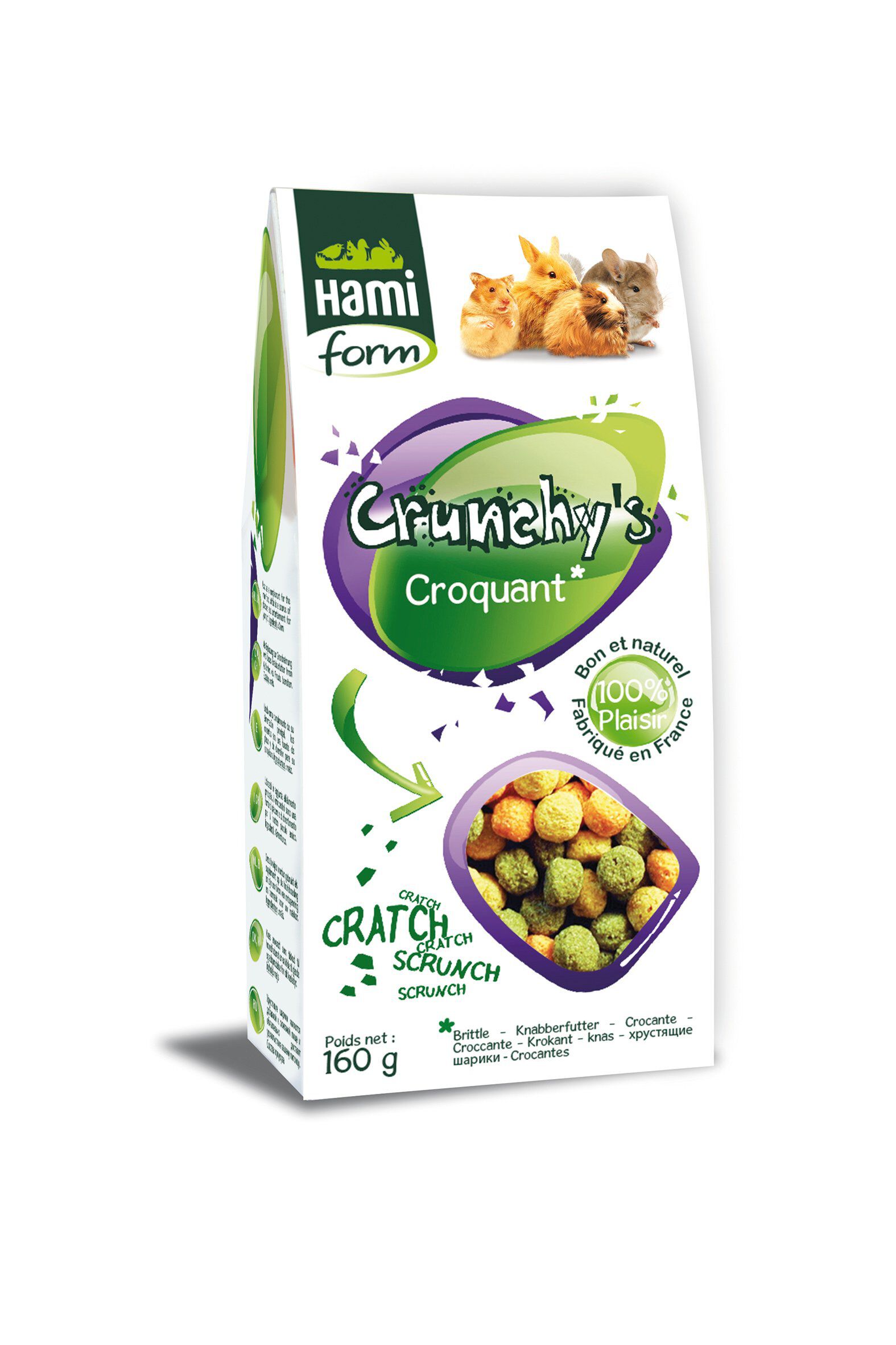 Hamiform - Crunchy's Croquant pour Rongeur - 160g Image num&eacute;ro 1
